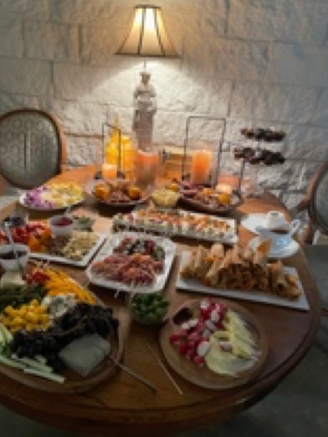Food at studio party